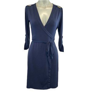Calvin Klein Polyester Stretch Wrap Dress